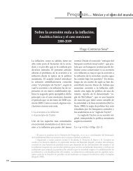 Sobre la aversión nula a la inflación. Analítica básica y el ... - UNAM