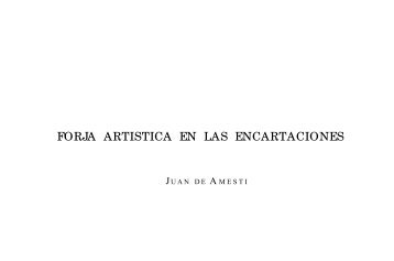 Forja Artística en Las Encartaciones