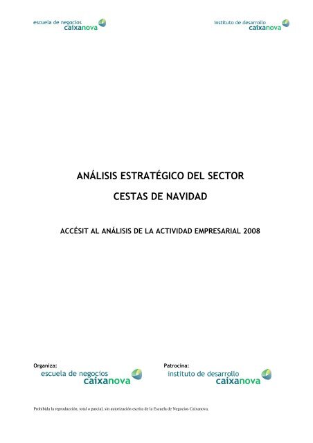 análisis estratégico del sector cestas de navidad - Atalaya del ...