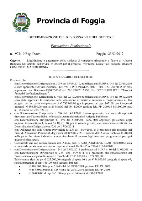 Liquidazione e pagamento della richiesta di compenso trimestrale