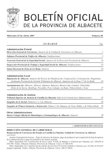 Administración Estatal - Diputación Provincial de Albacete