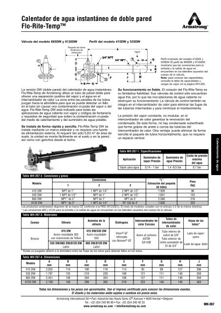 Intercambiadores de calor tubulares Armstrong - Sistec