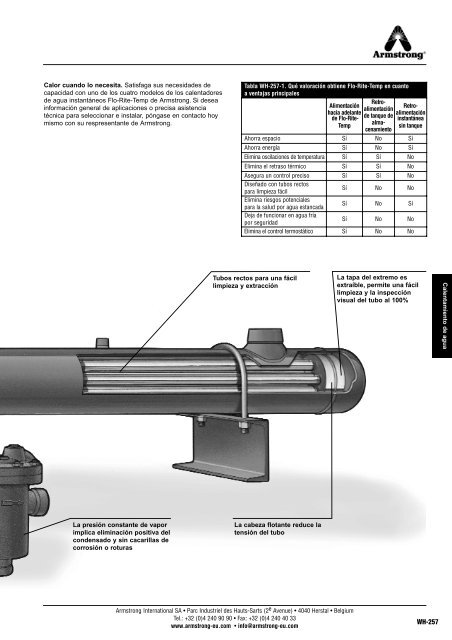 Intercambiadores de calor tubulares Armstrong - Sistec