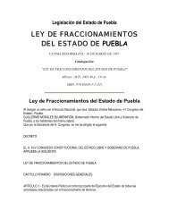 Ley de Fraccionamientos del Estado de Puebla