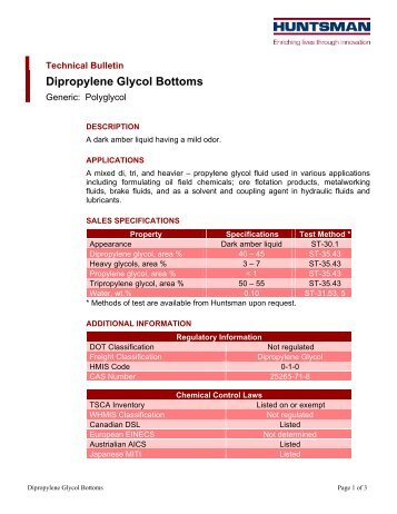 Dipropylene Glycol Bottoms