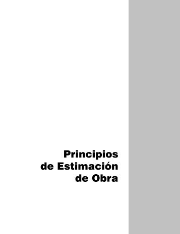 Principios de Estimación de Obra - Colegio de Bachilleres del ...