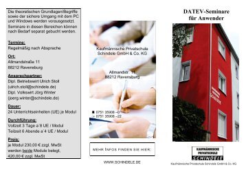 DATEV-Seminare für Anwender - Kaufmännische Privatschule ...