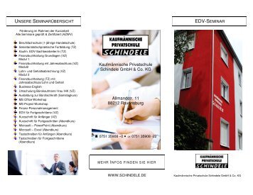 Info - Kaufmännische Privatschule Schindele GmbH & Co. KG