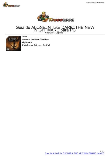guia de alone in the dark ps1