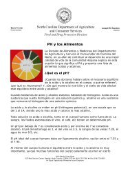 PH y los Alimentos - Department of Agriculture & Consumer Services