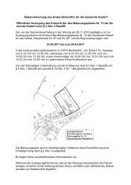 Auslegung des Bebauungsplanes Nr. 15 der ... - Amt Berkenthin