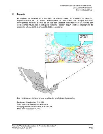 Planta Coatzacoalcos de Productos Etoxilados. - sinat - Semarnat