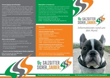 Merkblatt "Informationen rund um den Hund" - Stadt Salzgitter