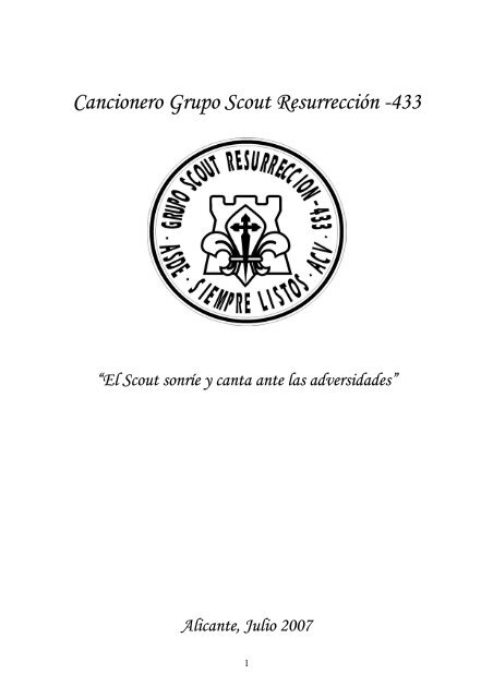 Cancionero Grupo Scout Resurreccion 433