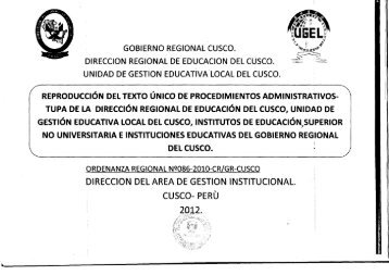 Descargar documento TUPA - Ugel Cusco