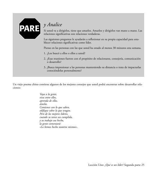 Guía de Trabajo "Desarrolle el Líder que hay en Usted"