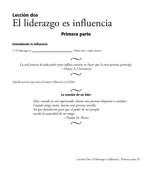 Guía de Trabajo "Desarrolle el Líder que hay en Usted"