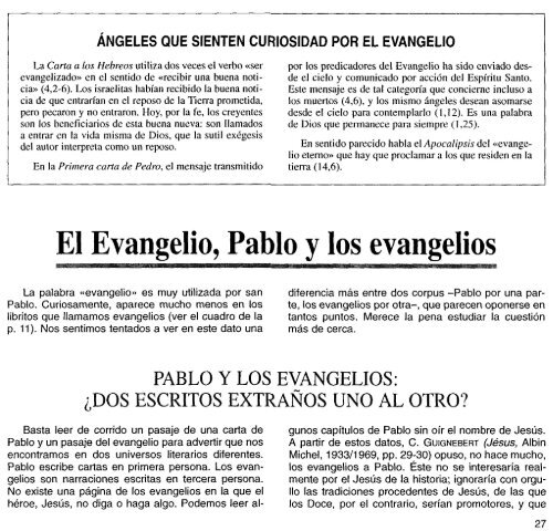 el Evangelio? - Comunidad de San Juan