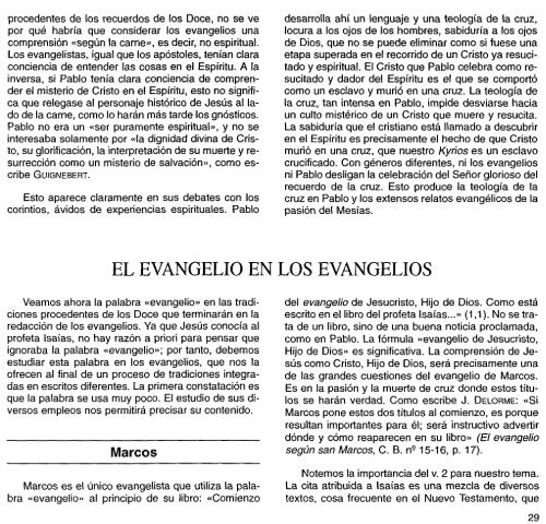 el Evangelio? - Comunidad de San Juan