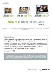 GEN 5 MAnuAL dE uSuAriO - Archos