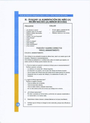 II|.- EVALUAR LA ALIMENTACIÓN DEL NIÑO (A) RECIEN NACIDO ...