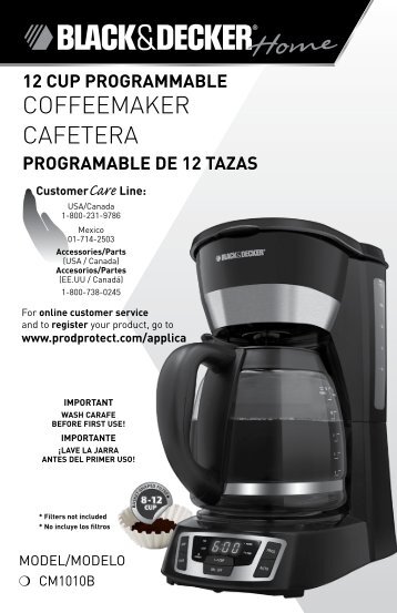 COFFEEMAKER CAFETERA - Applica Use and Care Manuals