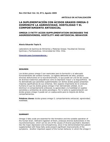 la suplementación con ácidos grasos omega-3 ... - Sopraval