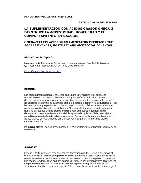 la suplementación con ácidos grasos omega-3 ... - Sopraval