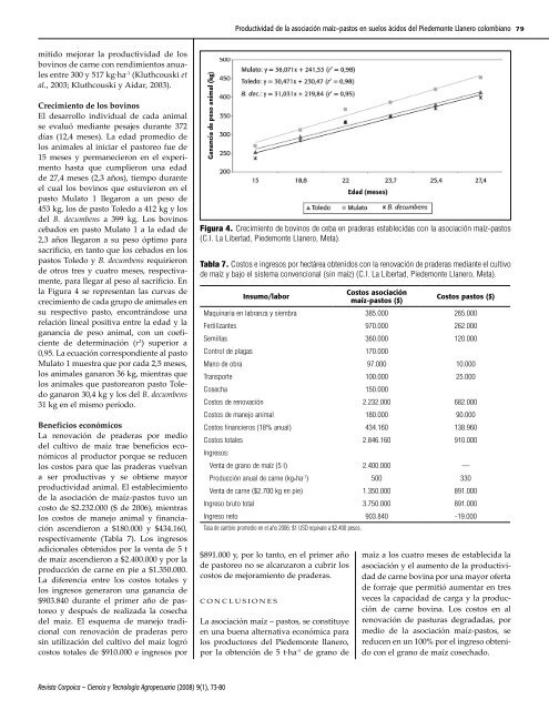 Productividad de la asociación maíz–pastos en suelos ácidos del ...