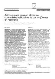 Ácidos grasos trans en alimentos consumidos habitualmente por los ...