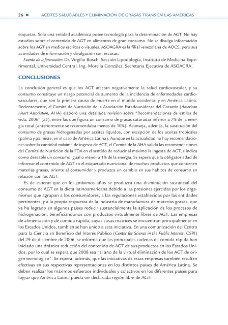 Aceites Saludables y la Eliminación de Ácidos Grasos Trans de ...