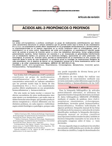 ácidos aril-2-propiónicos o profenos - medicas uis