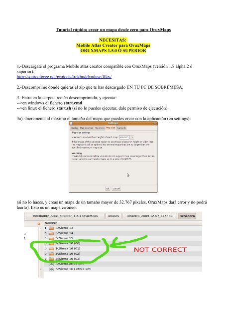 Tutorial rápido; crear un mapa desde cero para OruxMaps ...