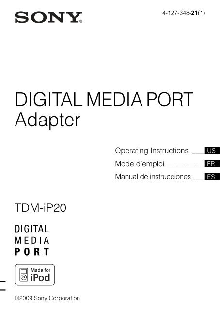 DIGITAL MEDIA PORT Adapter - Select Your Model - Sony