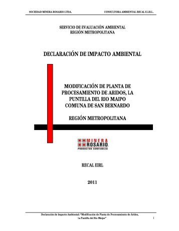 dia modificacion planta procesamiento la puntilla del rio maipo