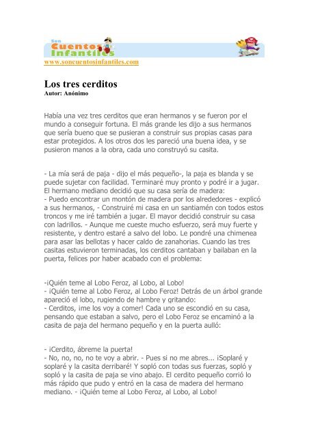 Cuento de los tres cerditos