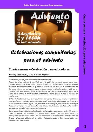 Celebraciones comunitarias para el adviento - Salesianos Uruguay