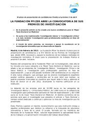 la fundación pfizer abre la convocatoria de sus premios de ...