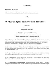 “Código de Aguas de la provincia de Salta” - Justia