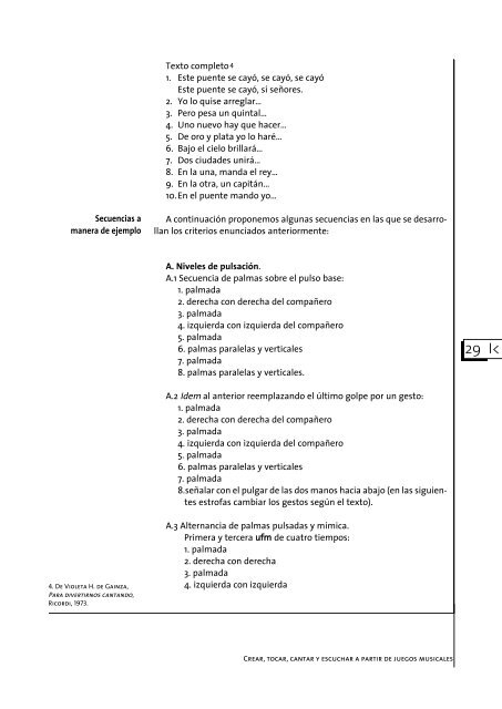 Intensificación en Artes. Crear, tocar, cantar y escuchar - Integrar