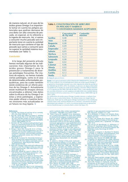 Indicaciones terapéuticas de los ácidos grasos Omega-3 - Revista ...