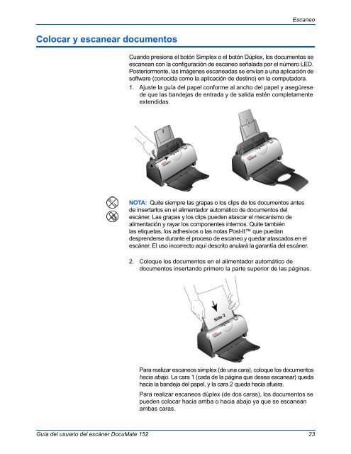 El escáner Xerox DocuMate 152 - Scanners