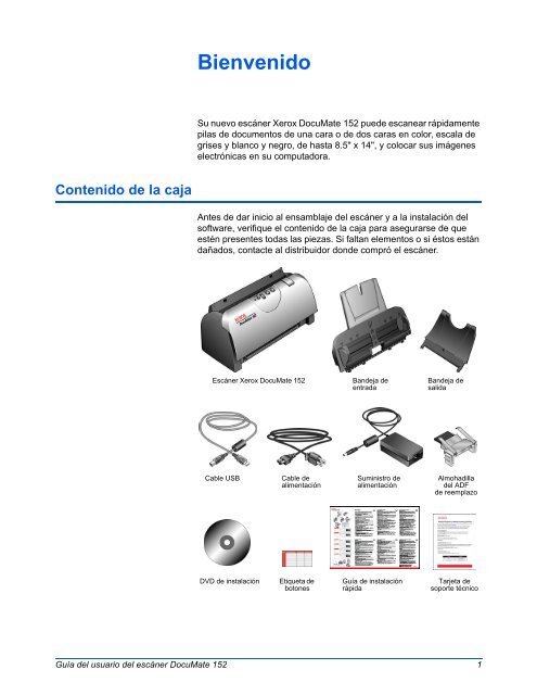 El escáner Xerox DocuMate 152 - Scanners