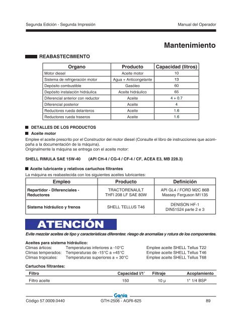 Mantenimiento - Genie Industries