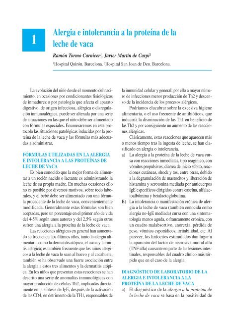 Intolerancia a la proteina de la leche diagnostico Intolerancia a la proteina de la leche diagnostico