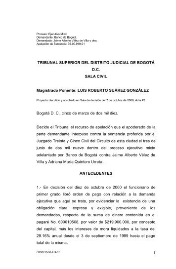 Expediente de Radicación No ... - Rama Judicial