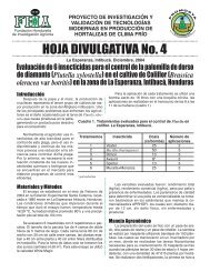 Hoja Divulgativa 4. Evaluación de 6 insecticidas para control ... - FHIA