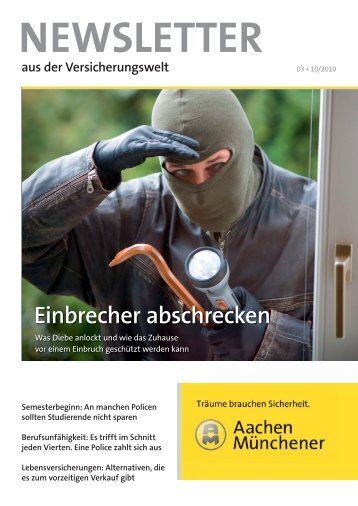 Einbrecher abschrecken - Aachenmünchener