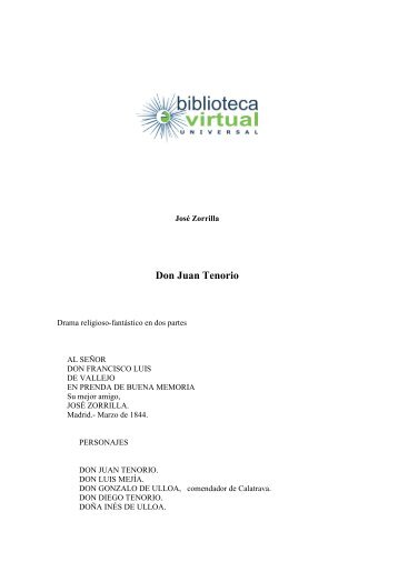 Don Juan Tenorio - Biblioteca Virtual Universal