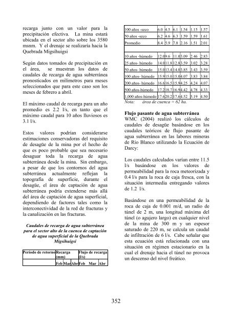 polucion de aguas subterraneas drenaje acido de roca y aguas ...